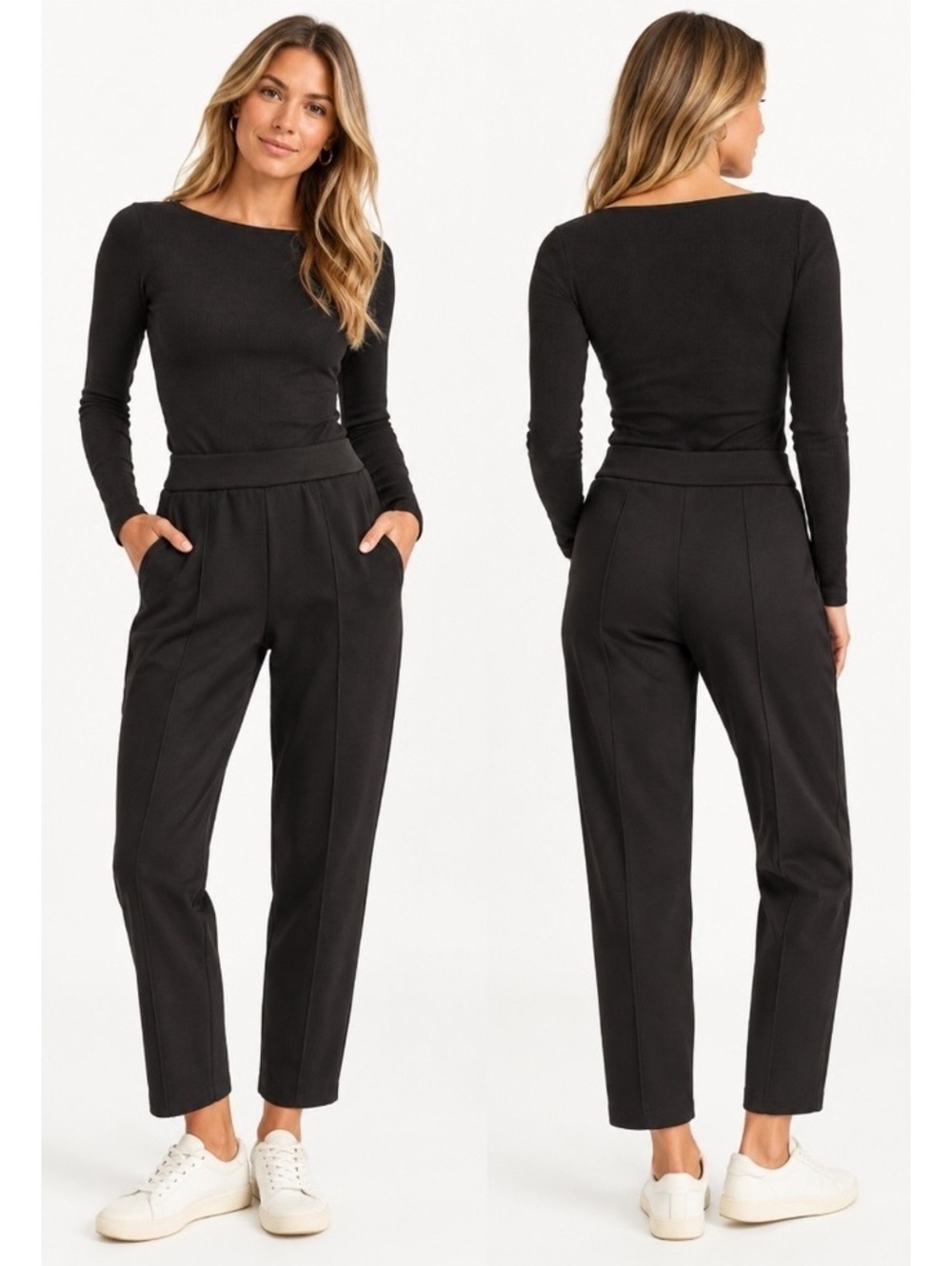 NWT Beyond Yoga In The Flow Tapered Pants Black L